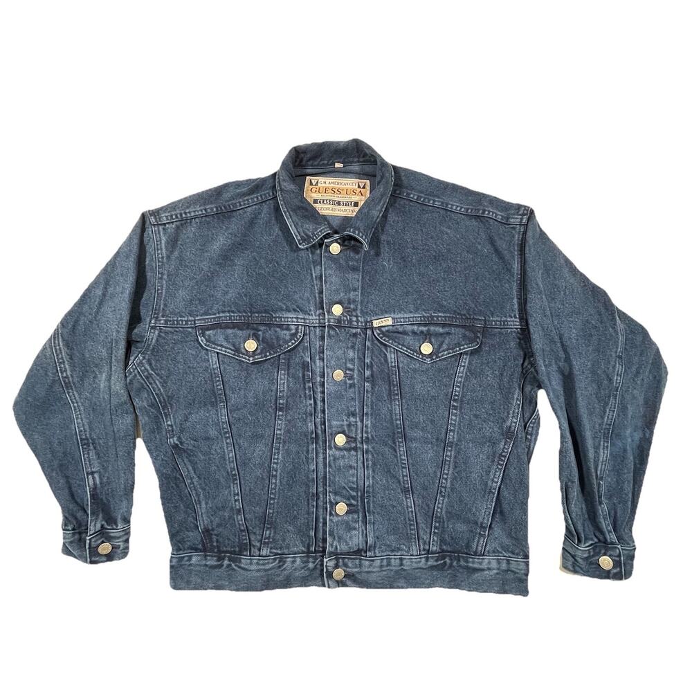 Vintage Guess USA Georges Marciano Denim Trucker Jacket Men’s Medium